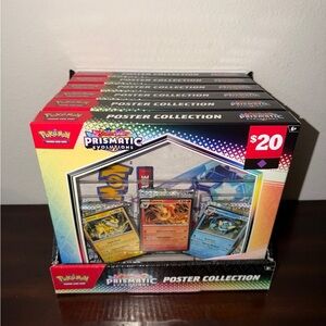Pokemon Prismatic Evolutions Card set FULL DISPLAY 6 BOXES and display